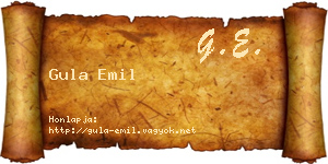 Gula Emil névjegykártya